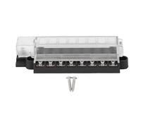 Boîtier de Fusibles à Lame 1 Entrée 8 Sorties, Bloc Porte - Fusibles ATO ATC 8 Voies avec Couvercle Transparent, 32 V 100 A pour Circuits Automobiles