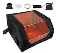 Boîtier de Graveur Laser avec Ventilateur D'extraction et Conduit | D'éVacuation Compatible avec la Plupart des Graveurs Laser Lsole Fumées et Odeurs Protection Oculaire - 720x700x400mm