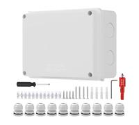 Boîtier de Jonction Électrique Étanche,Boîtier pour Cordon d'Alimentation | Protection avec Vis pour Électriciens Sous-Sols Éclairage Jardin Piscine Paysage Arrière-Cours Terrasse