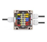 Boîtier De Jonction Étanche For Usage Extérieur Avec Entrée De Câble À Bornes, Résistant À La Pluie, Adapté Aux Circuits Électriques, Boîtier En Aluminium(Style B)