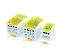Boîtier de jonction for rail DIN divisé, bornier électrique, connecteur d'alimentation 80 A, 125 A, 160 A, 250 A, 400 A, 500 A(Yellow,500A)