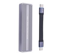 Boîtier de lecteur de disques durs NVMe en aluminium 20 Gbit/s USB C 3.2 Gen2 x 2 interfaces pour taille 2242/2280 et affichage LED Boîtier en alliage d'aluminium