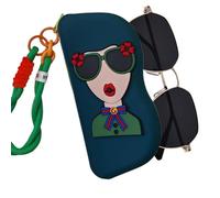 Boîtier de lunettes - Sac de support en silicone, sac léger à fermeture éclair pour lunettes de soleil | Protection de sangle de poignet élégante en silicone, organisateur organique compact pour