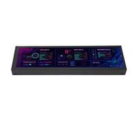 Boîtier de Moniteur de Température d'Ordinateur 8,8 Pouces pour Ordinateur Portable, Métal pour Châssis de Processeur d'écran Secondaire, Moniteurs (Black)