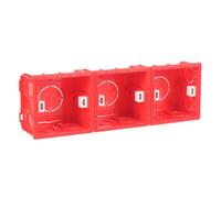 Boîtier de Montage Dissimulé Simple 4 Pièces, en Plastique Rouge | Installation Facile, Opération Simple, Remplace une Boîte Cassée, Usage Maison, Format 86mm, Discret