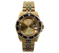 Boîtier de Montre 40 mm, Bracelet Jubilee PVD Or, Cristal, for Mouvement NH35 NH36 ETA2824 Miyota 8215 Submariner GMT Yacht(Solid Cover17,NH34 NH35 36 38)