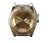 Boîtier de Montre cannelé doré 36 mm 40 mm, 1 pièce, pièces en Cristal Datejust for Mouvement NH35 NH36/38 Miyota 8215, Cadran 28,5(Solid Cover 1,36mm Miyota 8215)