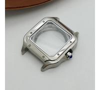 Boîtier De Montre Carré 38mm,Bracelet En Cuir 21mm Pour Seiko Carter Sandoz Nh36 Nh35 Nh70,Mouvement Pour Cadran 27mm,Modification De Montre.Silver-30.No Logo