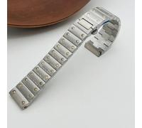 Boîtier De Montre Carré 38mm,Bracelet En Cuir 21mm Pour Seiko Carter Sandoz Nh36 Nh35 Nh70,Mouvement Pour Cadran 27mm,Modification De Montre.Silver Steel Band-23.No Logo