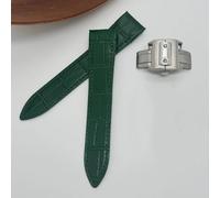 Boîtier De Montre Carré 38mm,Bracelet En Cuir 21mm Pour Seiko Carter Sandoz Nh36 Nh35 Nh70,Mouvement Pour Cadran 27mm,Modification De Montre.Silver Button-19.No Logo