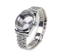 Boîtier de Montre en Acier 316L avec Cristal Saphir de 36 mm et 39 mm et Bracelet President for Mouvement Automatique NH35A NH36 NH34 Mod(1,36mm)