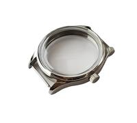 Boîtier de Montre en Cristal à Bulles Or/Argent/Noir 42 mm, Coque polie for Mouvement ETA 6497 6498 ST3600, Accessoires de Montre en Acier(Silver Case)