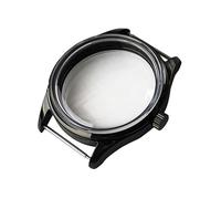 Boîtier de Montre en Cristal à Bulles Or/Argent/Noir 42 mm, Coque polie for Mouvement ETA 6497 6498 ST3600, Accessoires de Montre en Acier(Black Case)