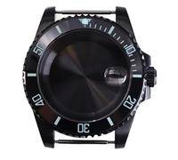 Boîtier de Montre Noir 40 mm, Lunette Lumineuse C3 for SUB NH35 NH36 4R36 8215 2824, Cadran 28,5 mm, Cristal 10 ATM(27J#,ETA 2824)