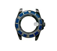 Boîtier de Montre Noir NH35 GMT/SUB 40 mm for Homme, Verre Saphir, Lunette 120 clics, Compatible avec Les mouvements NH34/NH35/NH36(SUB 14 Ceramic Bezel,Glass Back)