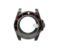 Boîtier de Montre Noir NH35 GMT/SUB 40 mm for Homme, Verre Saphir, Lunette 120 clics, Compatible avec Les mouvements NH34/NH35/NH36(SUB 13 Ceramic Bezel,Solid Back)