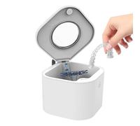 Boîtier de nettoyant pour retenue - Boîte de protège-dents désinfectante UVC de 4,2 pouces, hygiène de nuit, rangement sans odeur avec un seul nettoyage, boîtier compact pour les nombres gardes de