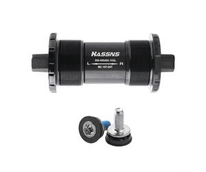 Boîtier de pédalier à trou carré pour VTT - 73 mm - 5 voies - Étanche - Roulement étanche - Arbre fixe pour cadre de 68 mm en acier chromé 103-124,5 mm (120 mm)