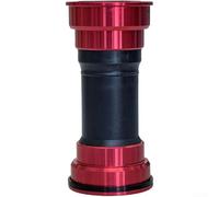 Boîtier de pédalier creux pour vélos BB92 86-92 mm pour axe de manivelle de 24 mm équipé de roulements scellés en acier inoxydable et joint d'étanchéité (rouge)