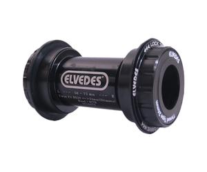 Boîtier de pédalier Elvedes PRESS-FIT 30 -> 24 mm (42 mm/46 mm) + Spacer 90,6/95,5 mm Noir