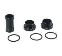 Boîtier de pédalier fileté de 24 mm pour VTT et vélos de route - Coupelles en alliage d'aluminium, compatibilité avec coque de 68 mm/73 mm, compatible II, pour