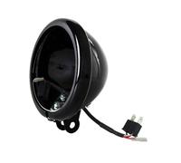 Boîtier de phare LED moto 5 75"" pour Harley Davidson Craftride HG2 noir