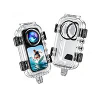 Boîtier de plongée étanche 60 m pour Insta360 X6, boîtier de protection sous-marin pour la plongée, le surf, la natation, lentille en verre optique HD, couverture anti-buée