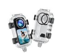 Boîtier de plongée invisible étanche 60 m pour Insta360 X6 | Boîtier sous-marin invisible à 360 °, double verrouillage de sécurité, insert anti-buée, base de montage à deux clips