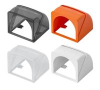 Boîtier de prise de courant extérieur de type 86 - Couverture imperméable pour plaque murale électrique et résistante aux intempéries pour jardin, cour, terrasse, noir, blanc, orange, transparent