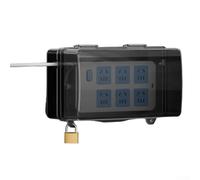 Boîtier de prise de courant extérieur étanche avec design verrouillable, boîtier électrique en ABS robuste pour protection extérieure, housse de rallonge étanche avec (S noir)