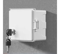 Boîtier de prise de courant extérieur étanche avec serrure, boîtier mural de type 86 pour chargement de véhicule électrique et prises électriques de jardin (blanc)