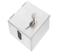 Boîtier de prise de courant extérieur verrouillable en acier inoxydable résistant aux éclaboussures avec protection d'interrupteur sécurisée pour montage en surface ou encastré Armoire de jonction