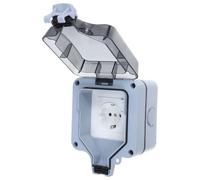 Boîtier de Prise Étanche 250 V pour Extérieur, Simple Structure | ABS et Pc, Usage Maison ou Restaurant, Réutilisable, Large Application, Ne Se Déforme Pas Facilement