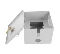 Boîtier de Prise Extérieure Verrouillable, Acier Inoxydable, Argenté | Boite Étanche Électrique, Protection Anti-effraction, pour Prises et Fiches, Chantier, Camping, Clés Couleur Aléatoire