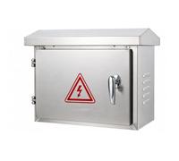Boîtier de Projet Électrique en Acier Inoxydable avec Serrure | Coffret Électrique Extérieur,Équipé d’une Plaque de Montage,Boîte de Jonction Métallique(WxHxD (15.7x11.8x7.1in))