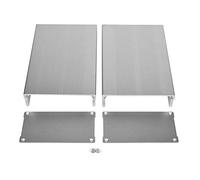 Boîtier de projet électronique, boîtier en alliage d'aluminium sable argent pour carte de circuit imprimé, boîtier de bricolage 55x106x160mm avec deux déflecteurs et vis, boîte de