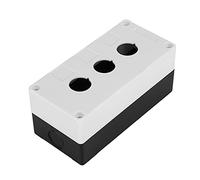 Boîtier De Protection De Commande De Commutateur à Bouton-poussoir, Boîtier De Boîtier De Commutateur à Trois Trous, Boîtier De Boîte De Commande De Commutateur étanche BX3 22 Mm(Blanc)