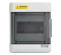 Boîtier de Protection de Distribution à 6 Voies, Boîtier de Jonction de Distribution de Couvercle Transparent étanche IP66 pour Rail DIN pour L'éLectricité, la Communication, 200 X 165 X 100 mm