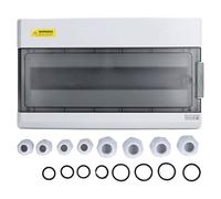 Boîtier de protection de distribution sur rail DIN à 18 voies, boîtier de jonction étanche, enceinte électrique extérieure IP66 avec couvercle transparent, coffret de distribution