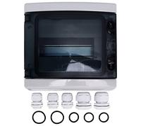 Boîtier de protection de distribution sur rail DIN à 8 voies, boîtier de jonction électrique étanche, couvercle transparent certifié IP65 avec enveloppe en ABS+PC pour une