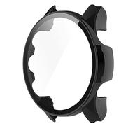 Boîtier de protection d'écran compatible avec Garmin Forerunner 255S pour coque couverture complète film trempé F