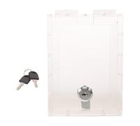 Boîtier de Protection D'interrupteur Mural en Acrylique Transparent Serrure | Visibilité Claire de L’état, Sécurité Renforcée par Clé, Usage Maison et Bureau, Compatible Prises Murales