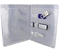 Boîtier de protection - Easypack - Transparent - Pour 3 clés USB - Format Blu-ray - USB 3.0