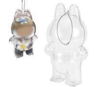 Boîtier De Protection Pour Les Monstres, Boîte De Protection En Acrylique Macaron Excitante Avec Porte-Clés Boîte Transparente Pour Figurines Debout