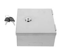 Boîtier de Protection pour Prise Électrique Étanche en Acier Inoxydable 86 | Couvercle Verrouillable ixation Murale, Joint Anti-poussière, Adapté aux Jardins et Murs Extérieurs