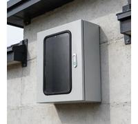Boîtier de Raccordement Électrique pour Usage Extérieur/intérieur, Armoire Électrique Commerciale en Acier, avec Fenêtre de Visualisation(25x30x15cm/9.8x11.8x5.9in)