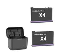 Boîtier De Rangement avec Batterie Haute Capacité Et Charge Rapide, Compatible avec Insta360 X4(2battery 1charger)