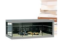 Boîtier de rangement du modèle de voiture : armoire d'affichage LED à l'épreuve de la poussière, organisateur de jouets de véhicule, boîte de spectacle d'économie d'espace avec lumière pour affichage