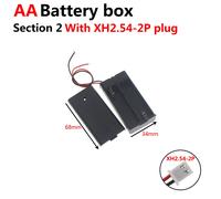 Boîtier De Rangement Pour Batterie D'alimentation,1x,2x,3x,4x,Slots,Ports,Taille Aa,Fils Noirs Pour Outils De Réparation De Bricolage - Type 2x Xh2.54 1pcs