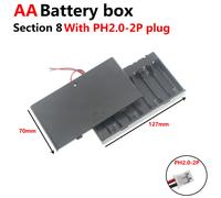 Boîtier De Rangement Pour Batterie D'alimentation,1x,2x,3x,4x,Slots,Ports,Taille Aa,Fils Noirs Pour Outils De Réparation De Bricolage - Type 8x Ph2.0 1pcs
